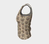 Pussy Willow Beadwork Print Fitted Tank Top