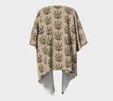 Pussy Willow Beadwork Print Draped Kimono