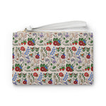 Eastern Woodlands Floral Beige Clutch Bag