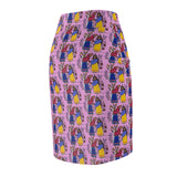 Grandmother Matriarch Indigenous Design Women's Pencil Skirt