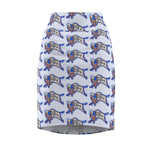 Buffalo Beadwork Print Women's Pencil Skirt