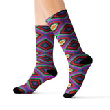 Bright Path Indigenous Print Socks