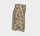 Pussy Willow Beadwork Print Flare Skirt