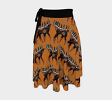 Moose Holds up the Canoe Indigenous Design Wrap Skirt