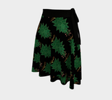 Tobacco Beadwork Pattern Wrap Skirt