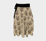Pussy Willow Beadwork Print Wrap Skirt