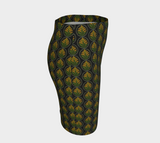 Goldenrod Indigenous Beadwork Print Clara Pencil Skirt