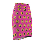 Women Warrior Print Pink Women's Pencil Skirt