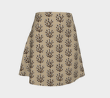 Pussy Willow Beadwork Print Flare Skirt