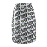 Innu Woman Stick and Poke Face Tattoos - Sea Creatures - Women's Pencil Skirt - Sedna