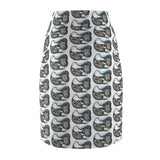 Innu Woman Stick and Poke Face Tattoos - Sea Creatures - Women's Pencil Skirt - Sedna