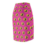 Women Warrior Print Pink Women's Pencil Skirt