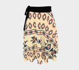 Navy & Buckskin Colored Indigenous Designer Wrap Skirt