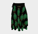 Tobacco Beadwork Pattern Wrap Skirt