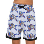 Buffalo Beadwork Pattern Basketball Rib Shorts