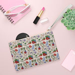 Eastern Woodlands Floral Beige Clutch Bag