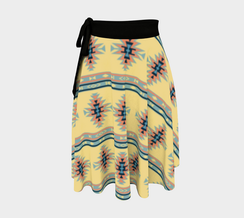 Buckskin Yellow Indigenous Wrap Skirt