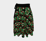 Strawberry Plants Beadwork Pattern Wrap Skirt