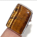 Tiger Eye 925 Silver Gemstone Handcradted Ring US 7.5