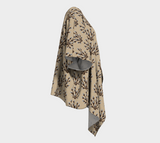 Pussy Willow Beadwork Print Draped Kimono