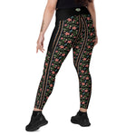 Woodland Florals Crossover Leggings with Pockets