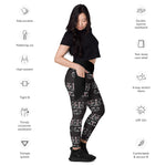 Wabanaki Double Curve - Crossover Leggings with Pockets