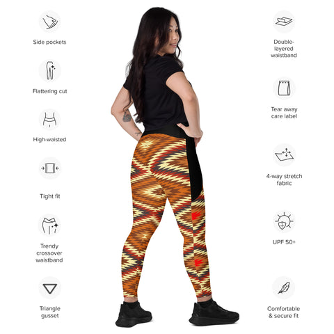 Nêhiyaw - Crossover leggings with pockets