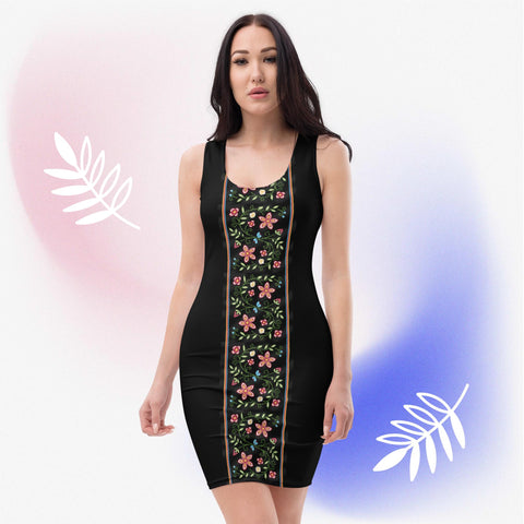 Woodland Floral Stripe - Date Night Dress