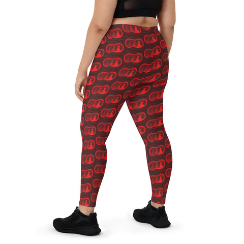 Three Tipis in Red Leggings