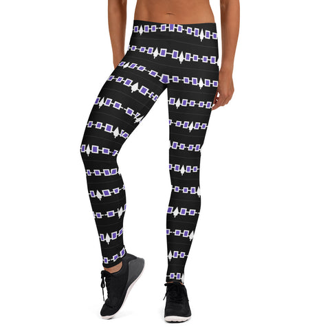 Hiawatha Belt Black Background Leggings