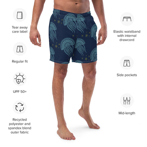 ᏩᏂᎨ ᎠᏣᏗ Jellyfish - Men&#39;s Swim Trunks