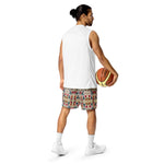 Porcupine Quillwork and Birch Bark Hummingbird Unisex Mesh Shorts