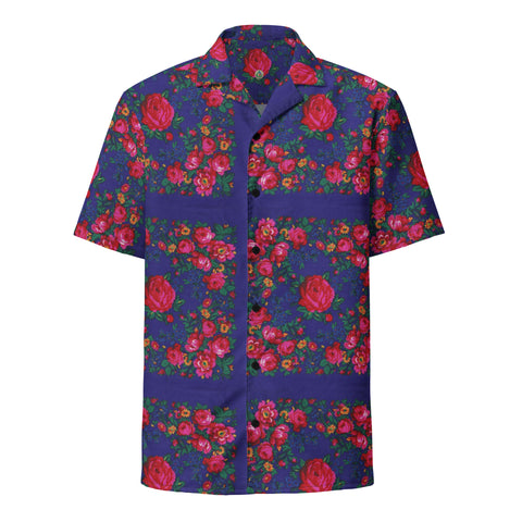 Blue Kokum Scarf Button Down Shirt