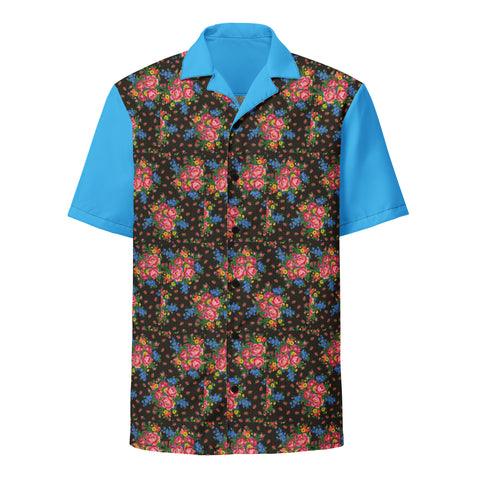 Black Kokum Scarf I - Native American Designer Hawaiian Shirt