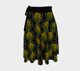 Goldenrod Indigenous Beadwork Pattern Wrap Skirt