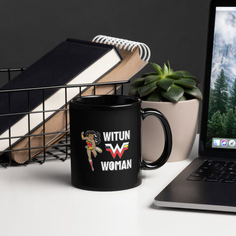 Witun Woman - Indigenous Super Heroes - Black Glossy Mug