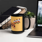 Indigenous Stickball Black Glossy Mug