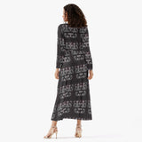 Wabanaki Double Curve - Women's Long-Sleeve Dress