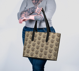 Pussy Willow Beadwork Print Vegan Leather Tote