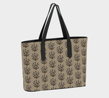 Pussy Willow Beadwork Print Vegan Leather Tote