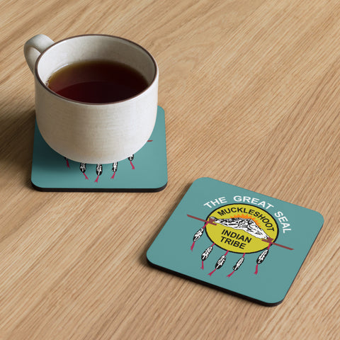 Muckleshoot Indian Tribe Cork-Back Coaster