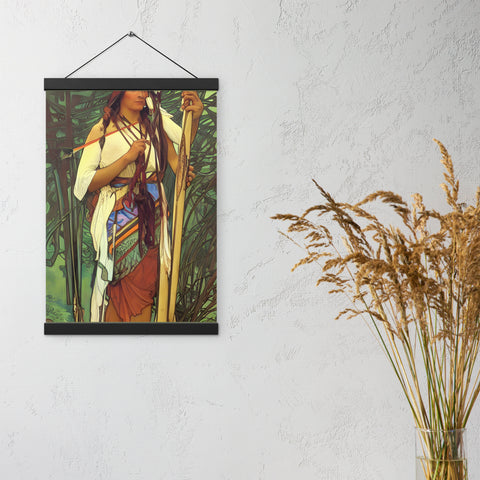 Metea - Indigenous Goddess Gang - Art Nouveau Poster with hangers