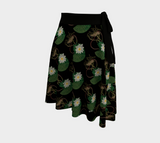 Lotus and Lilypad Beadwork Pattern Wrap Skirt