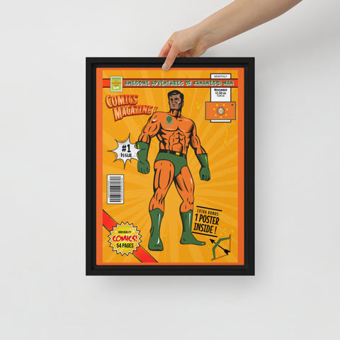 Kananesgi Man Super Hero - Framed Canvas