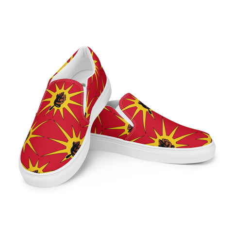 Mohawk Warrior Society - Men’s Slip-on Canvas Shoes