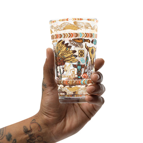 Iconic - Native American - Shaker Pint Glass