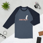 Deadly w Lightening Bolt - 3/4 Sleeve Raglan Shirt