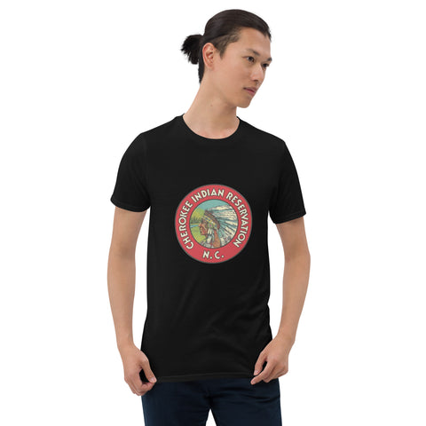 Vintage Style Cherokee Indian Reservation North Carolina Short-SleeveT-Shirt