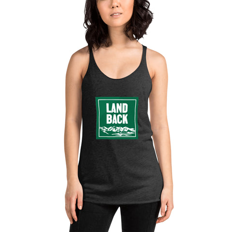 Land Back - Women&#39;s Racerback Tank