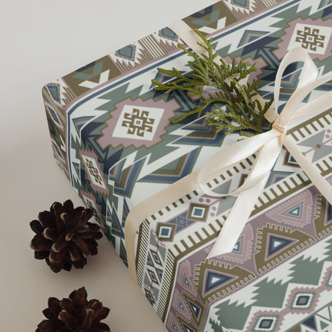 Indigenous Designer Gift Wrap - Auntie Sue - Native American Pattern Wrapping Paper